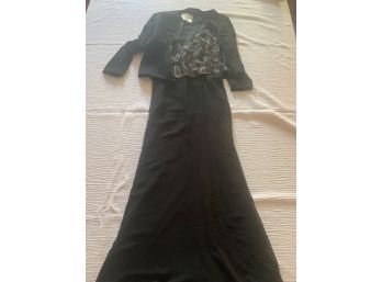 Day Mor Petite Black Evening Gown Size 6