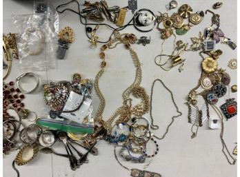 Table Lot Of Costume Jewelry