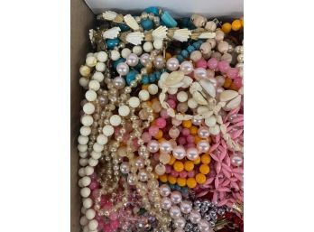 Box Lot Costume Jewelry Necklaces