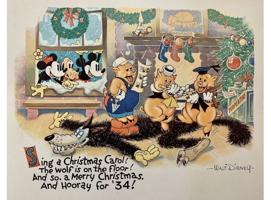 1934 Disney Christmas Card