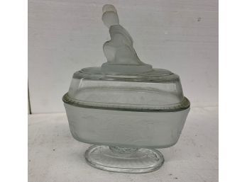 Westward Ho Frosted Oval Compote