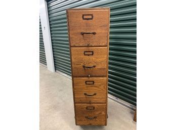 Four Drawer Oak File Cabinet 27x50x15