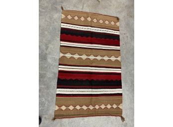 Navajo Brown And Red Stripe Rug  36x58