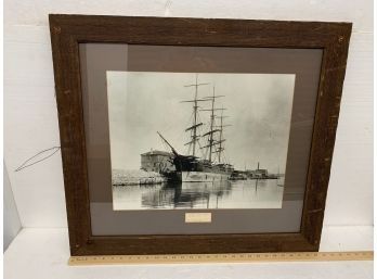 Photo Of Mindoro Of Salem At Derby Wharf 1893  - 26.5x30 Framed
