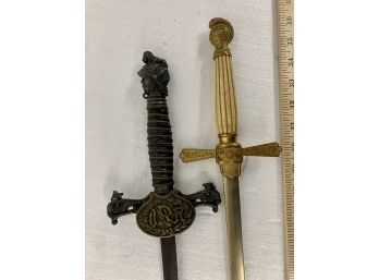 Two Swords Of The Knights Of Pythias