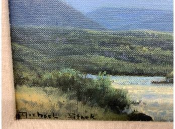 Oil Painting By Michael Stark Of Rio Grand State Park. 9.5x15