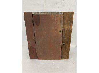Early Hanging Red Barn Cupboard - No Back - 20.5x23.5x12 Deep