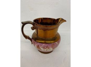 Six Inch Pink Lustre Pitcher