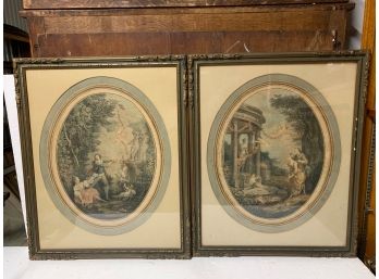 Pair Of Signed Victorian Prints - 20x25