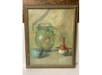 Still Life Signed Maurice ? 1934 - Oil On Canvas 22x28