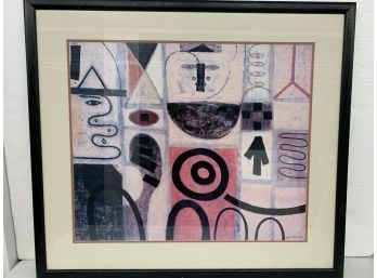 Framed Signed Adolph Gottlieb Abstract Poster  - 32x36