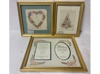 Pair Of Signed Mix Media Art Plus Addition Frame