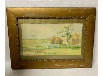 Signed Margaret Atwater 1892 Watercolor