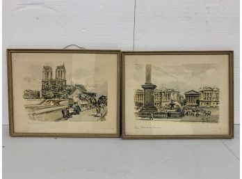 Pair Of Paris Prints