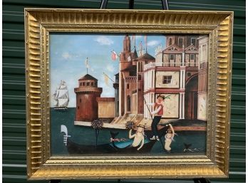 Nicely Framed Ralph Cahoon Print Of Venice - 10x12