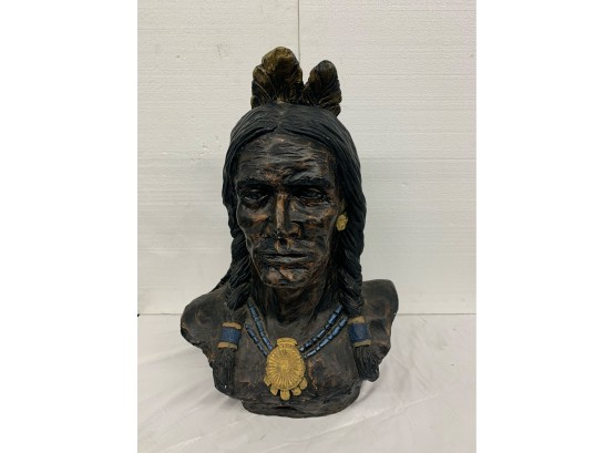 Native American Bust Signed
