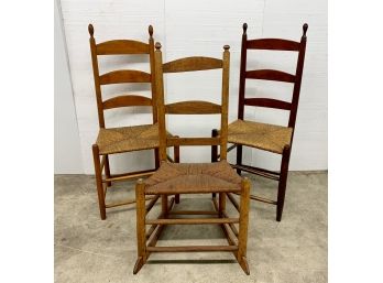3 Ladder-back Chairs