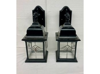 Pair Of Outdoor Classic Style Lanterns