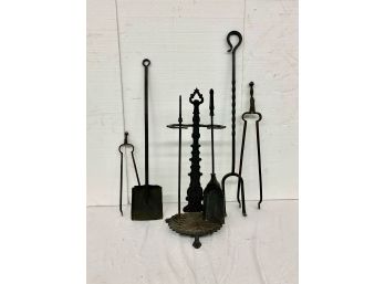 Lot Of Iron Fireplace Tools