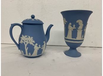 Wedgwood Teapot And Vase