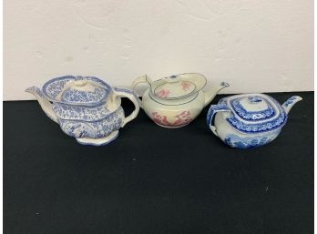3 Teapots See Pictures For Condition