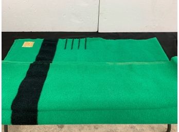 Green Hudson Bay Wool Blanket