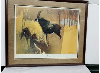 The Royal Sable Antelope Print Signed By Keith Joubert