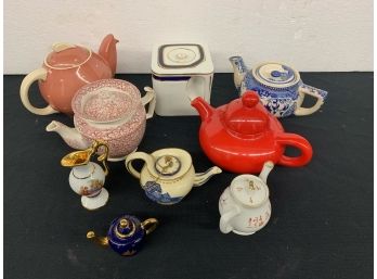 9 Assorted Small Teapots Some Not Perfect