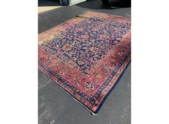 Room Size Oriental Rug 9x11.6  Well Worn - See Photos For Condition