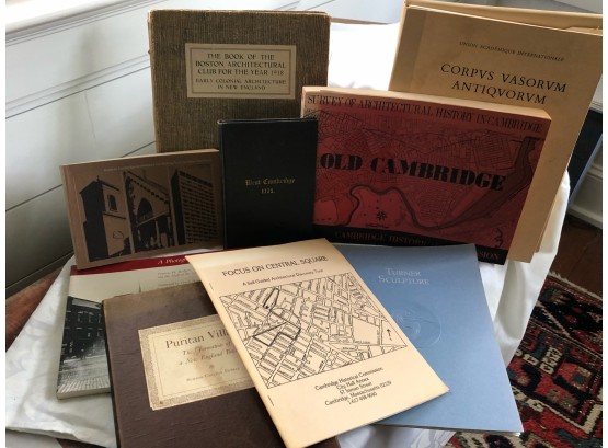 Ephemera And Book Lot Focused On Cambridge And Boston Architecture And History Along With A Corpus Vasorum An