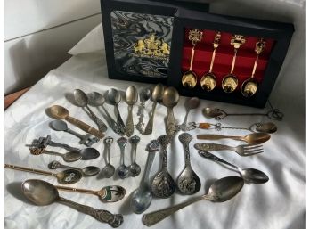Large Lot Of  Souvenir Spoons