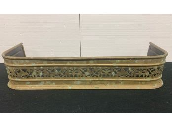 Small Brass Fireplace Fender -  26 Inches