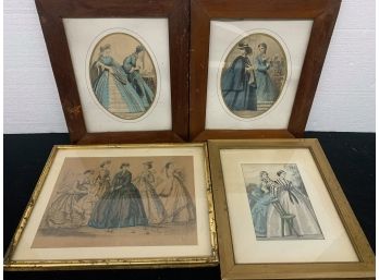 4 Victorian Fashion Godey Prints