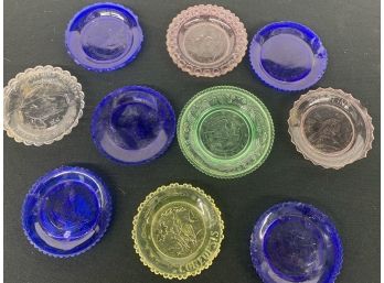 Sandwich Glass Cup Plates -as Is