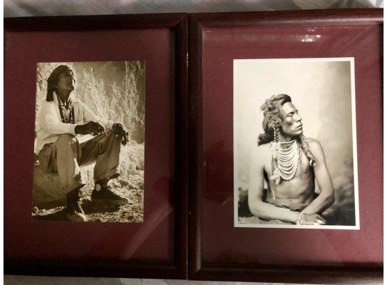 5 Books On Native Americans And 2 Framed Portrait Prints