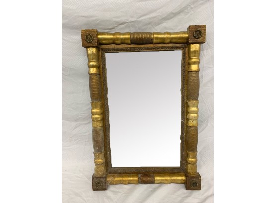 19th C Gold Split Column Framed Mirror