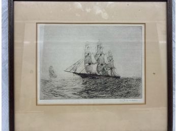 Litho Of Ship Red Jacket - Geo C Wales