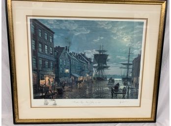 Limited Edition Print Of Maiden Lane  NY By John Stobart. 34x40 Framed