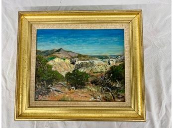 New Mexico Landscape Signed Ilse E  Gorbach.  Oil On Canvas 10x12