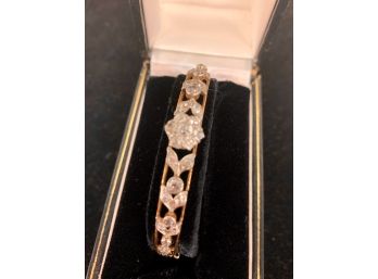 Diamond Bracelet  - 14k Gold - Mine Cut