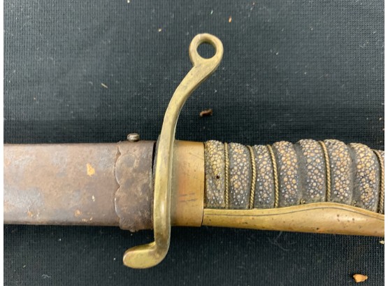 Update: Short Japanese Police  Sword With Scabbard. Has Police Star Emblem On Buckle Strap