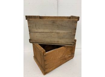 2 Wooden Box Crates