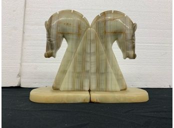 Soapstone Horse Bookends