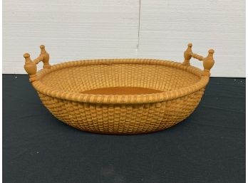 Contemporary Nantucket Oval Basket Serving Tray 12 X 16 Signed