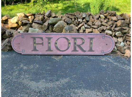 Wooden Shop Sign - FIORI -  64 Inches Long - 14 Inches Wide
