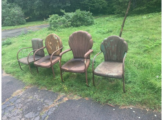 Assembled Set Of Vintage Metal Chairs