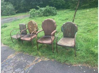 Assembled Set Of Vintage Metal Chairs