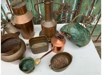 Large Lot Of Mostly Copper Decorative Pieces
