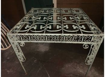 Vintage 36 Inch Patio Table - Missing Glass Top