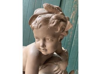 Decorative French Putti  - 20 Inch Base - 18 Inches Tall